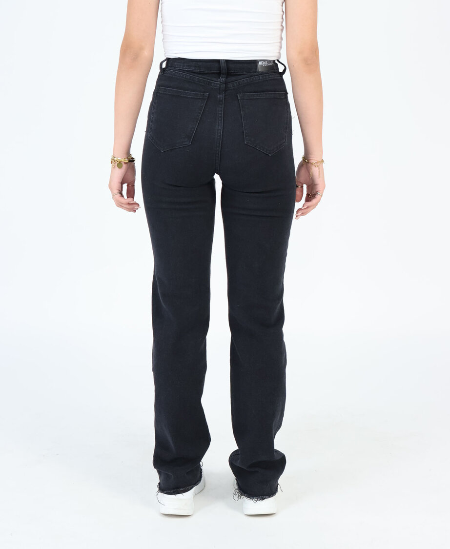 Straight Leg Jeans Black 2158