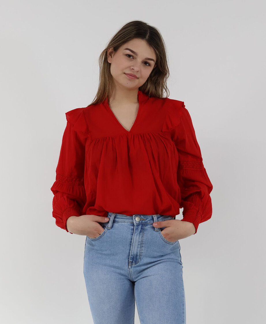 Eliva Blouse Red