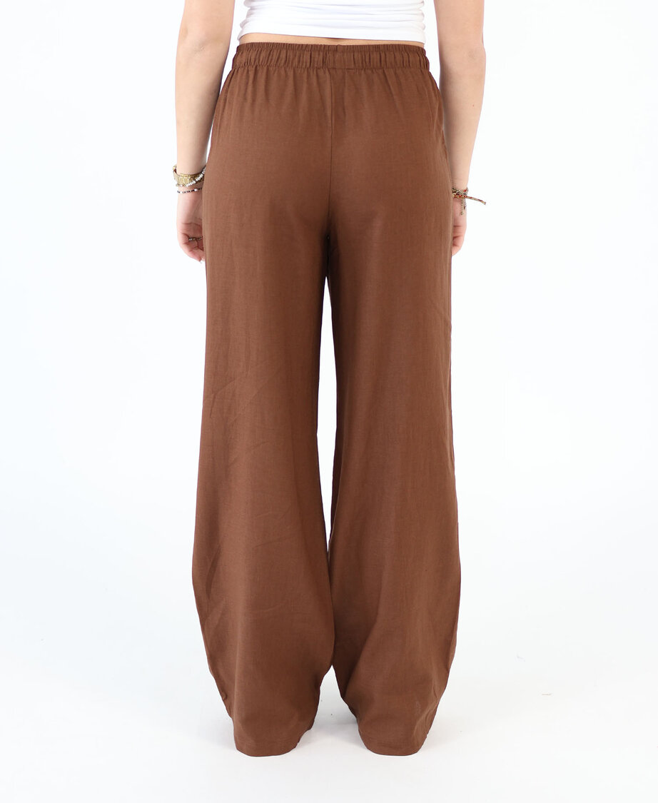 Linnen Pants Choco (REGULAR)