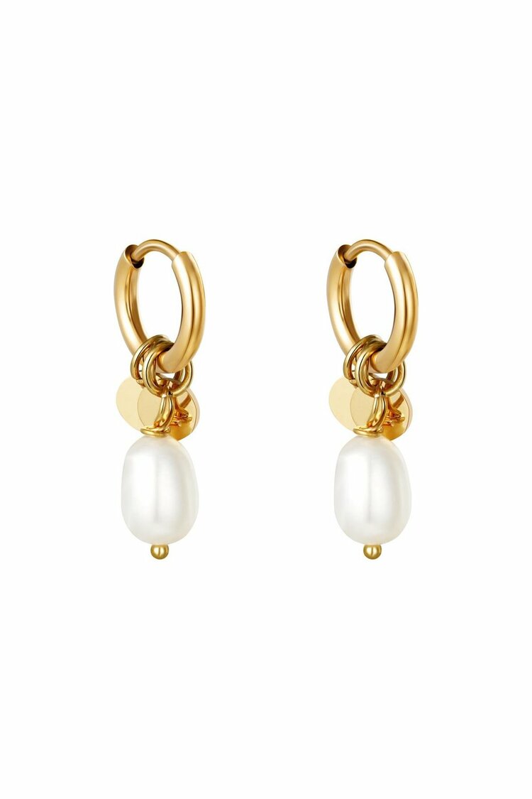 Pearl Drops Earrings Gold