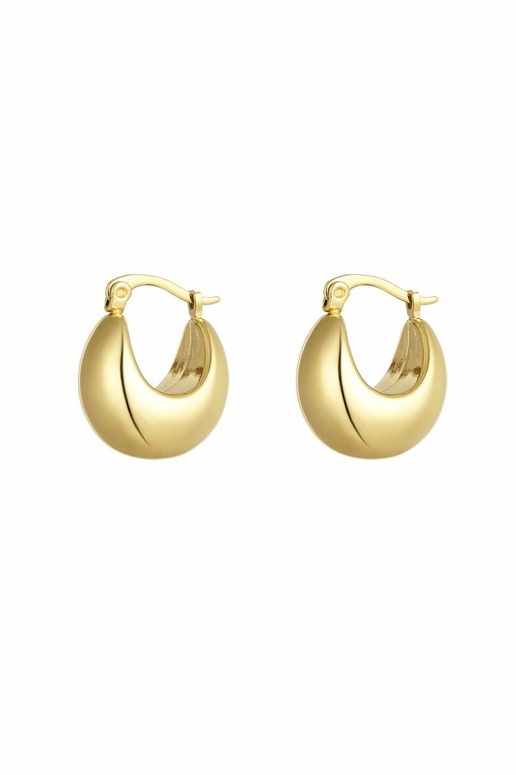 Half Moon Mini Earrings Gold
