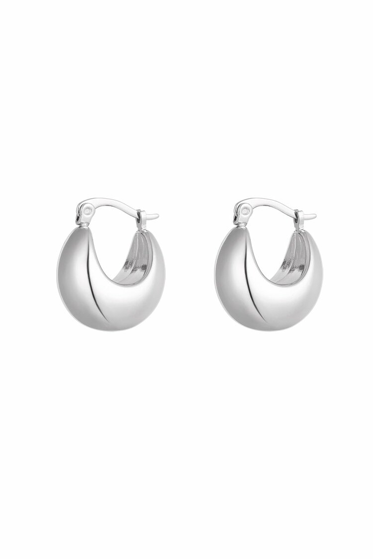 Half Moon Mini Earrings Silver