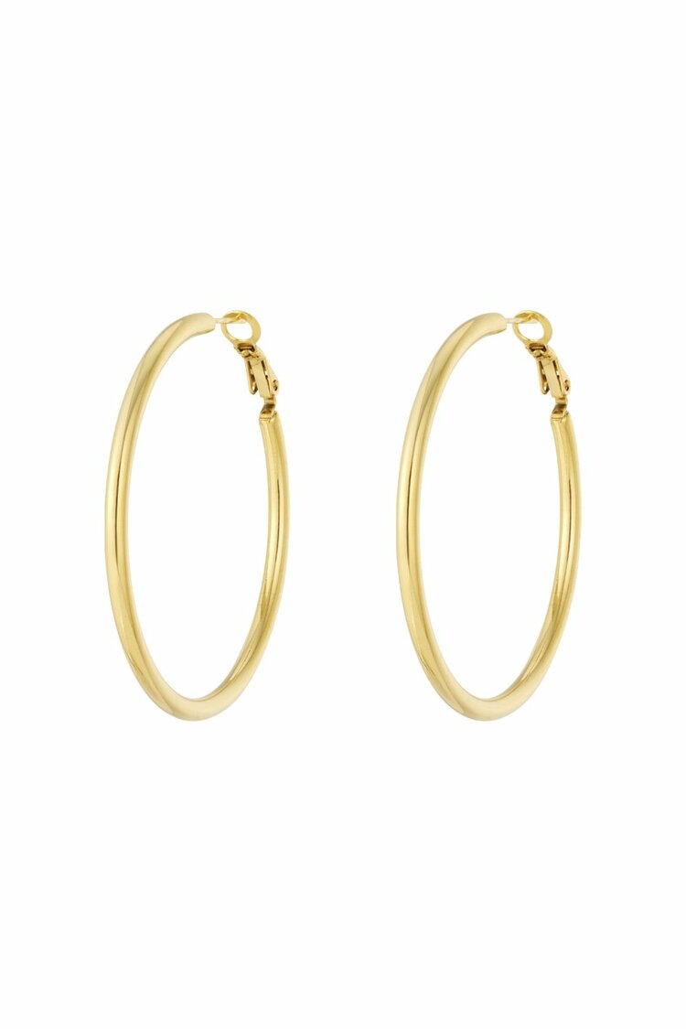 Basic Hoop Earrings Gold