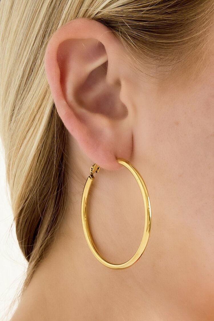 Basic Hoop Earrings Silver