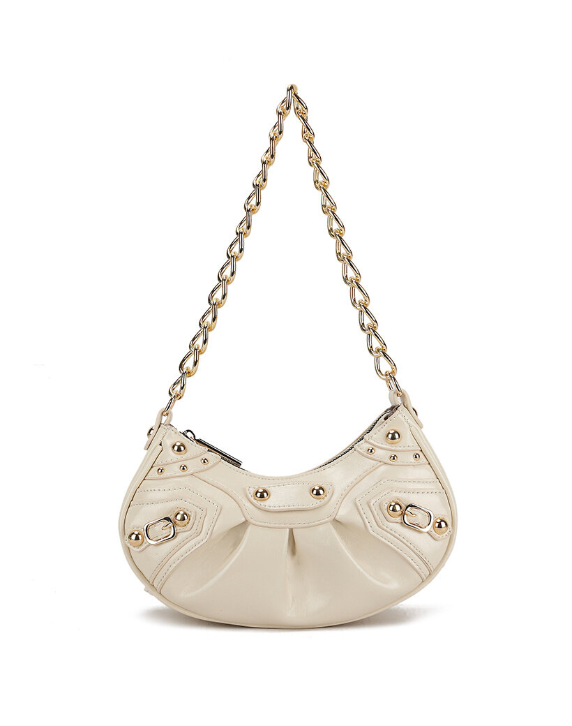 Studs Details Bag Beige
