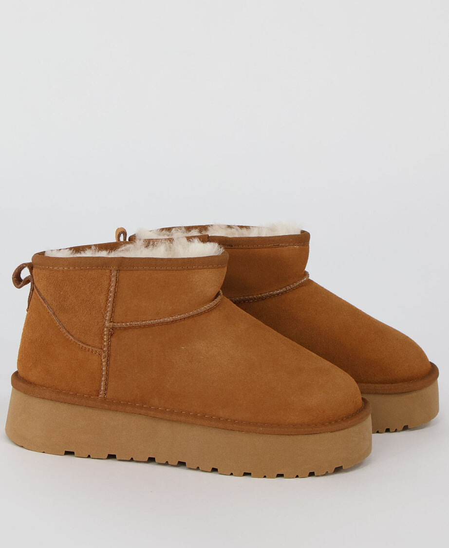 Huggs Boots Platform Camel