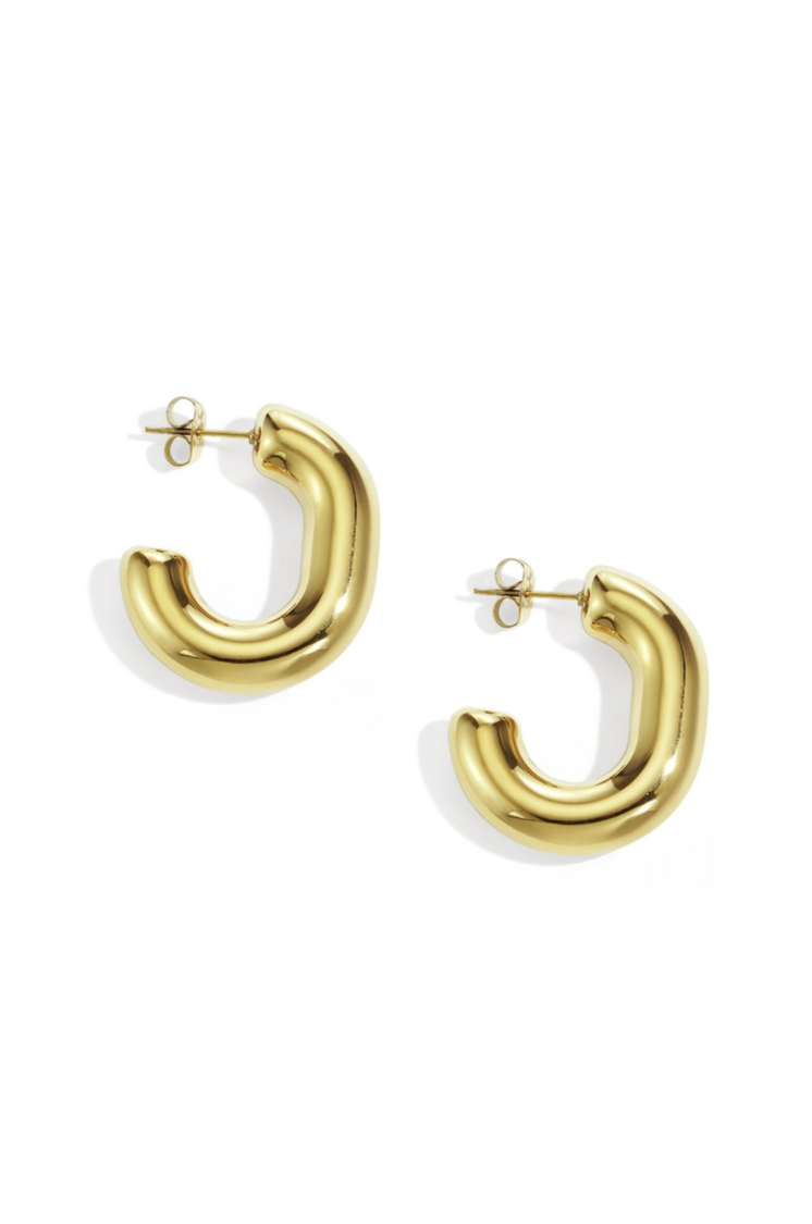 Chunky Shine Earrings Gold