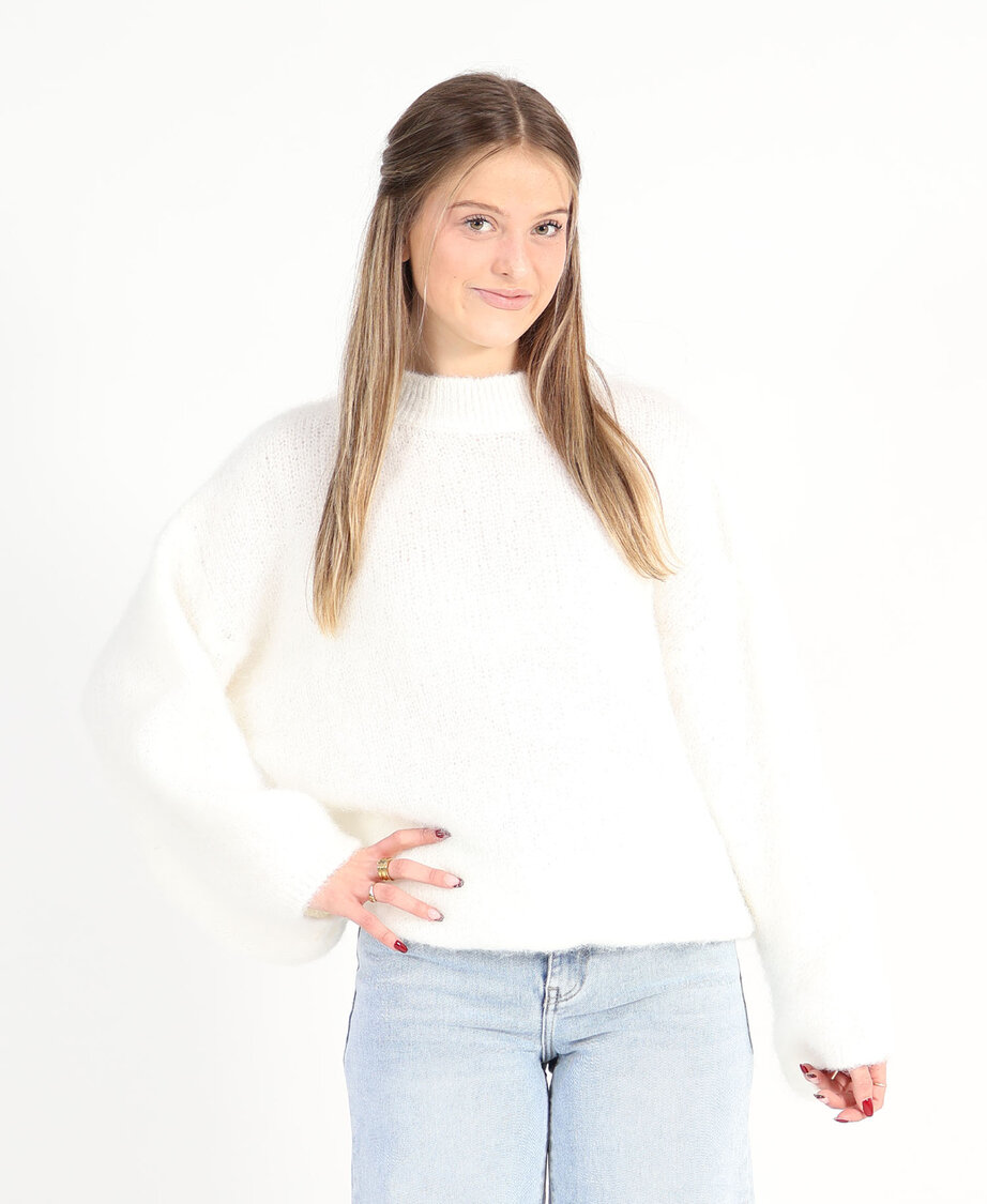 Mohair Knit White