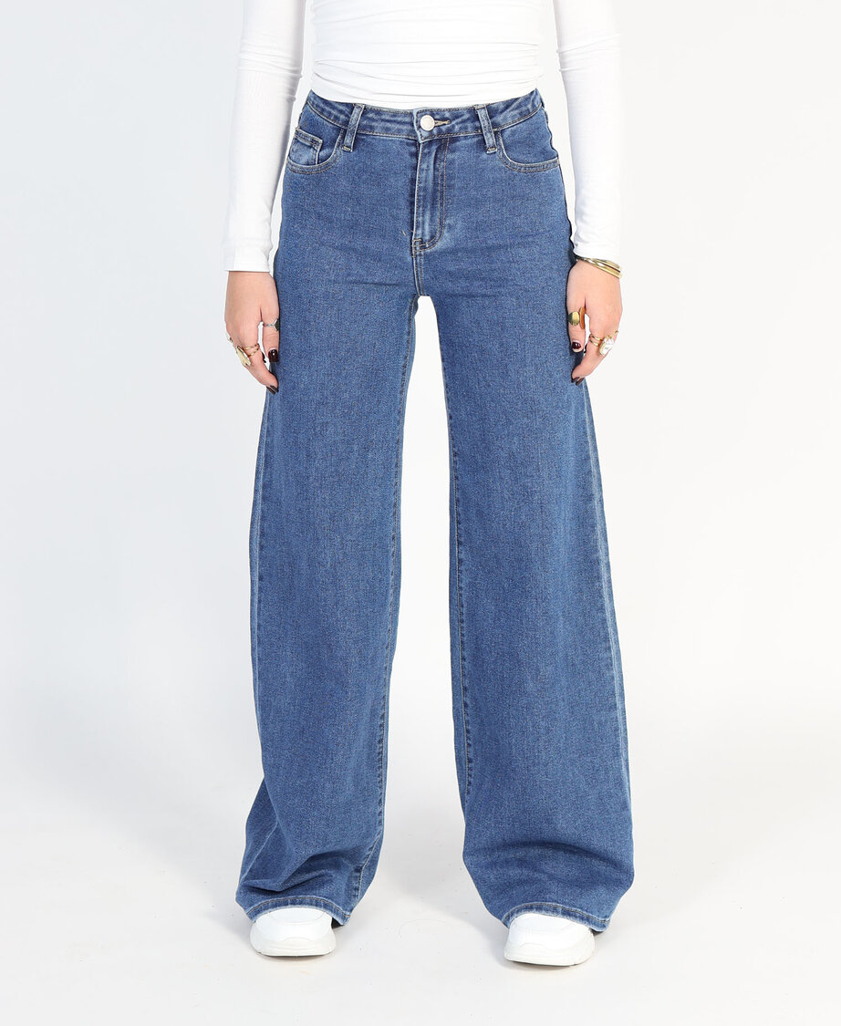 Ultra Wide Leg Jeans 3297-7 Dark Blue (REGULAR) 
