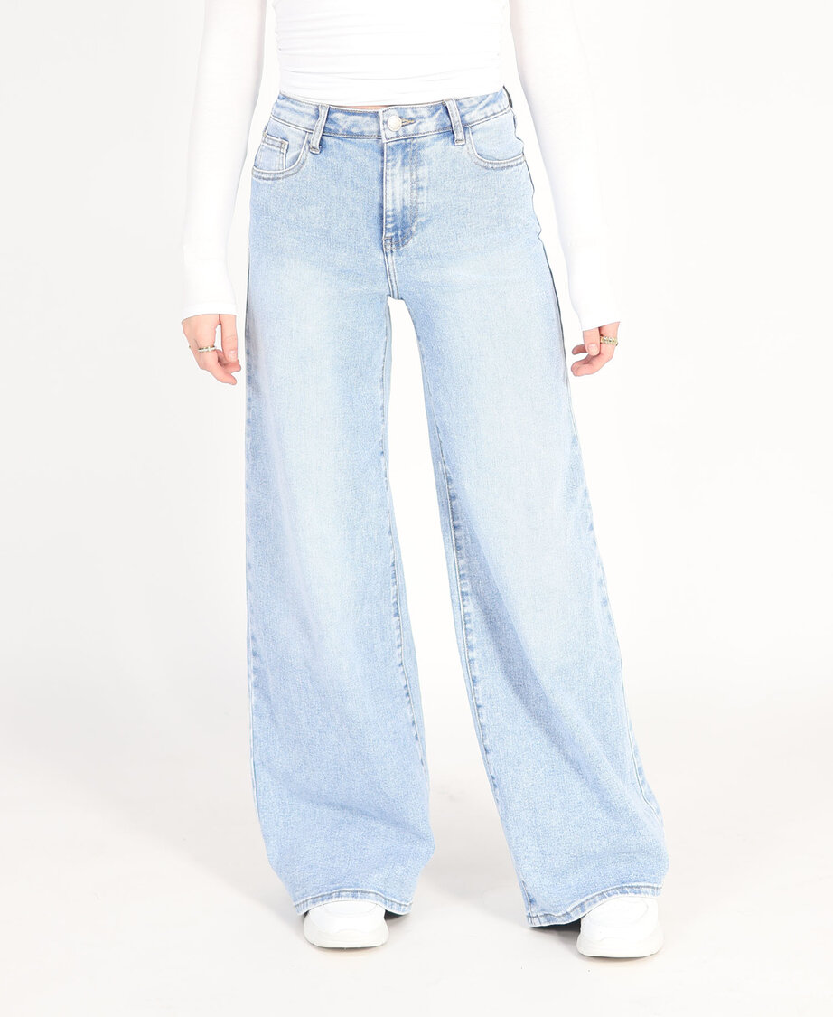 Ultra Wide Leg Jeans Middle Blue 3297-11 (REGULAR)