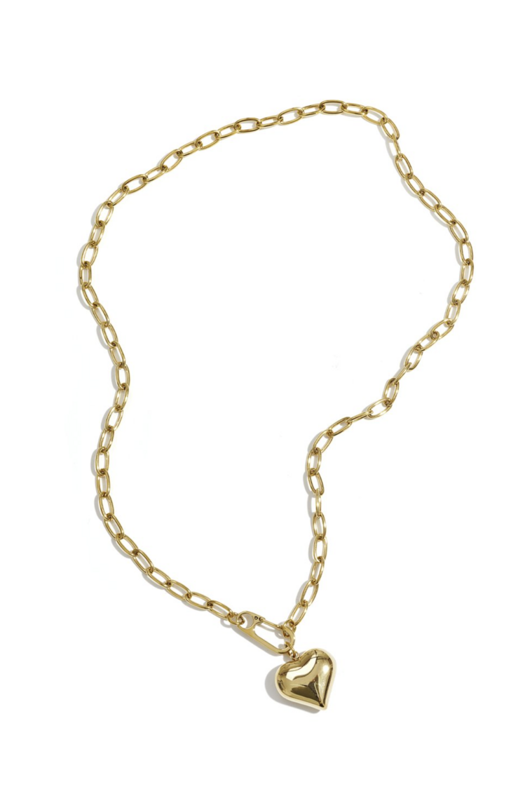 Shackle Heart Necklace Gold