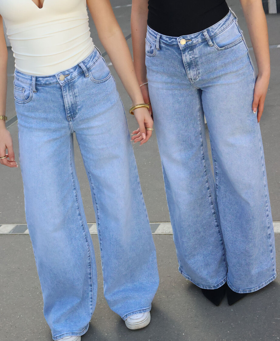 Ultra Wide Leg Jeans Middle Blue 3297-11 (REGULAR)