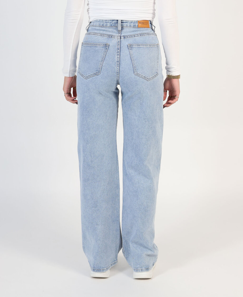 Button Wide Leg Jeans 9113-1 (REGULAR)