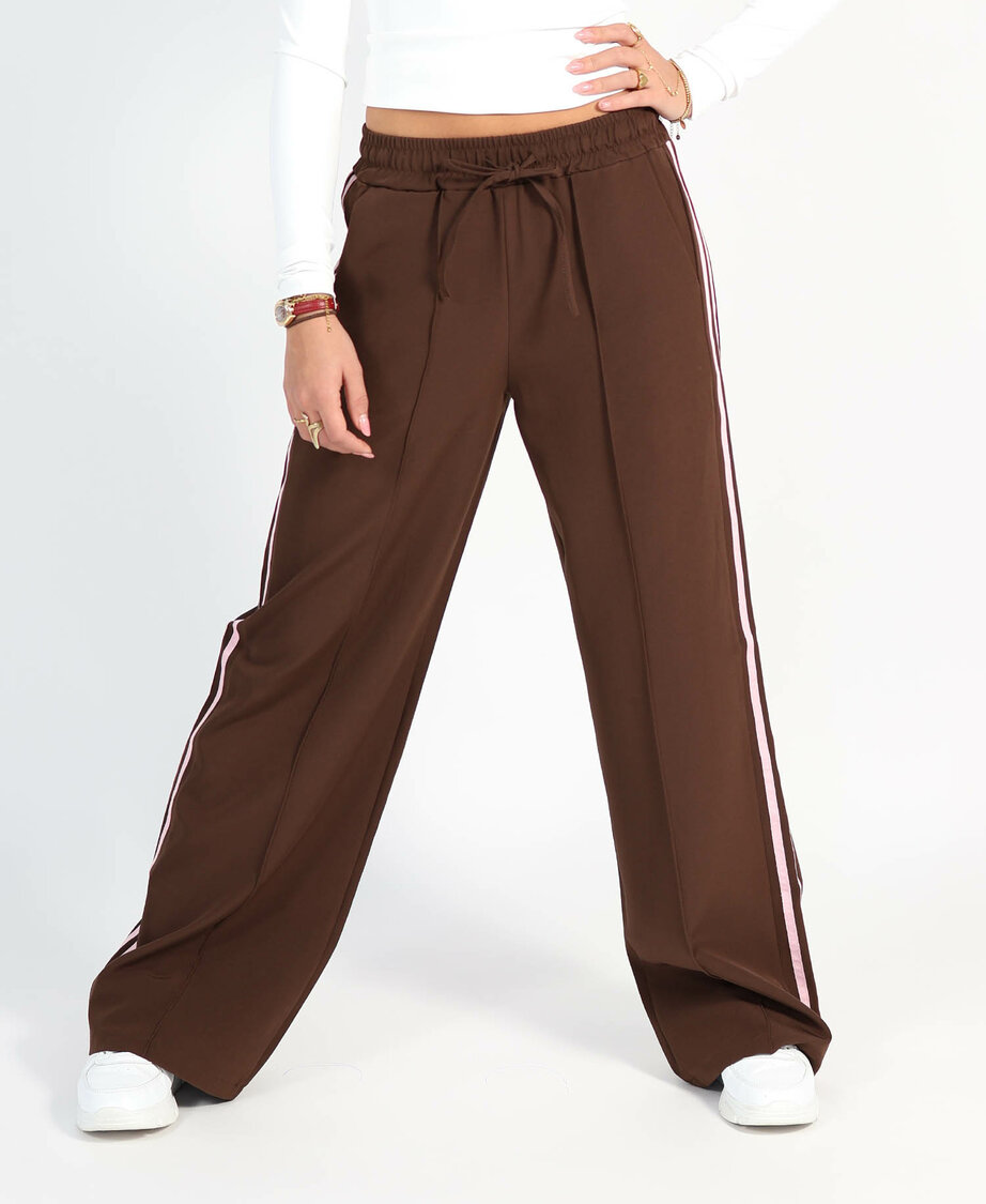 Striped Trackpants Choco/ Pink (REGULAR)