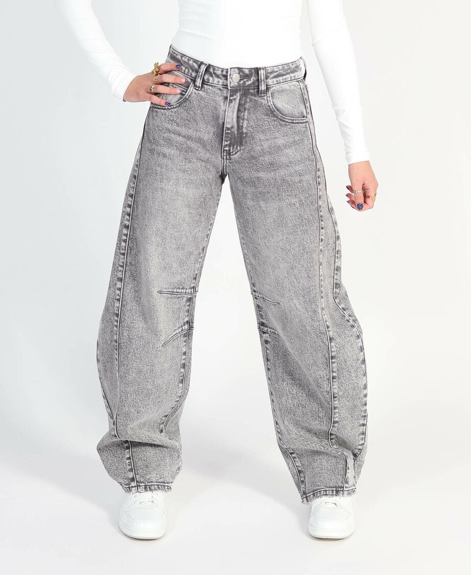 Barrel Jeans 3819-3 Grey (TALL)