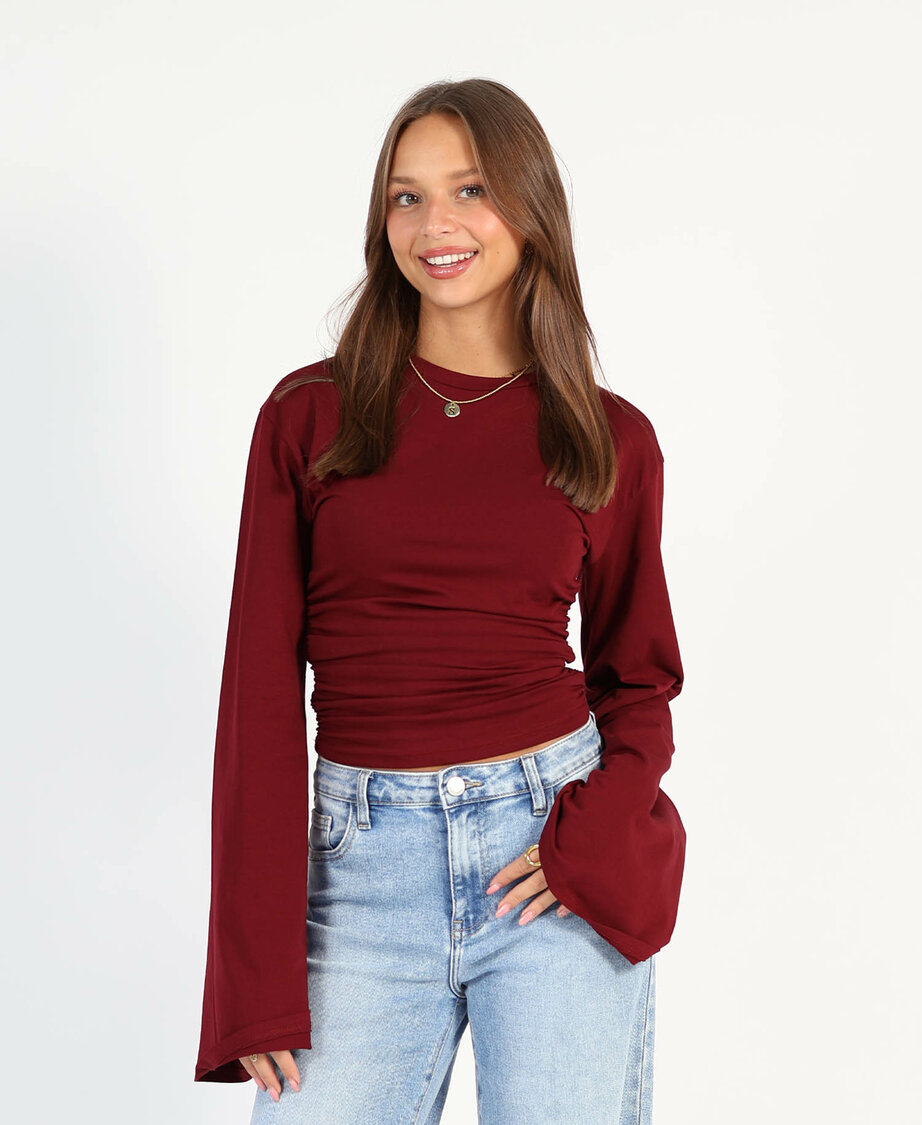 Shaped Longsleeve Burgundy