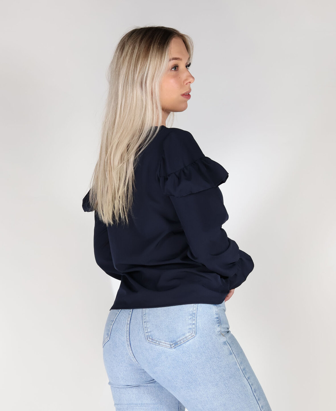 Rhodes Blouse Navy Blue