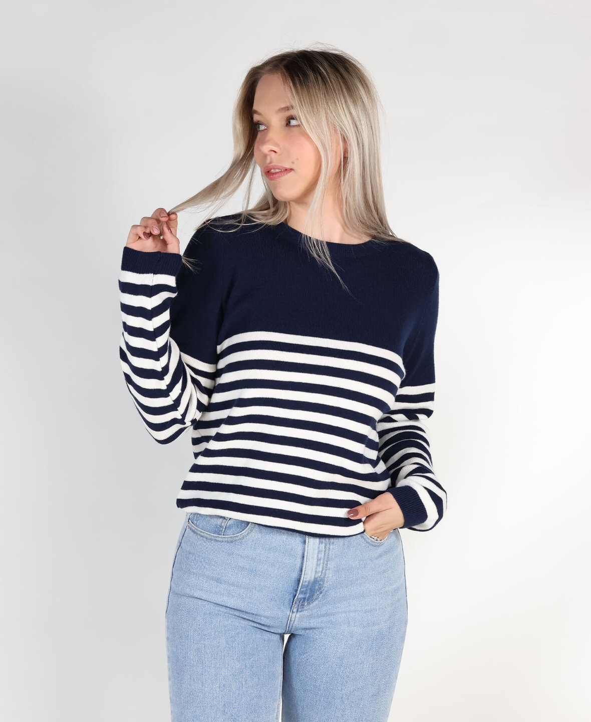 Madrid Sweat Navy Blue/White