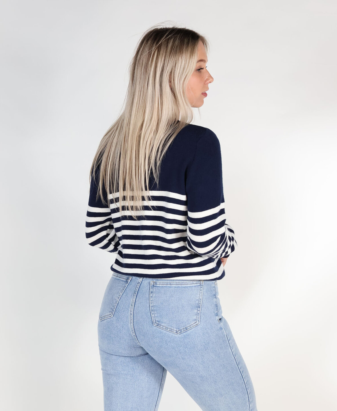 Madrid Sweat Navy Blue/White