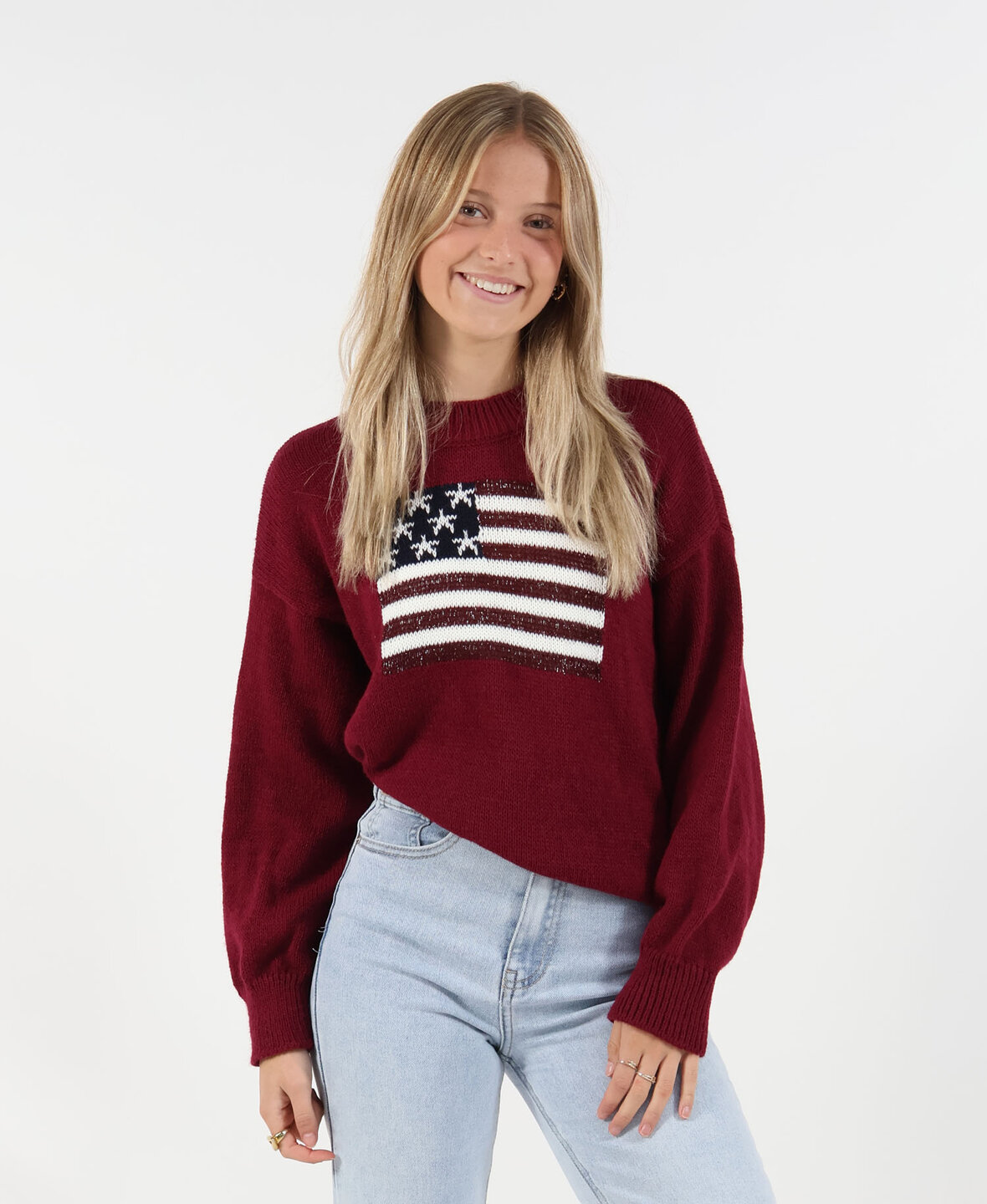 USA Lurex Sweat Bordeaux