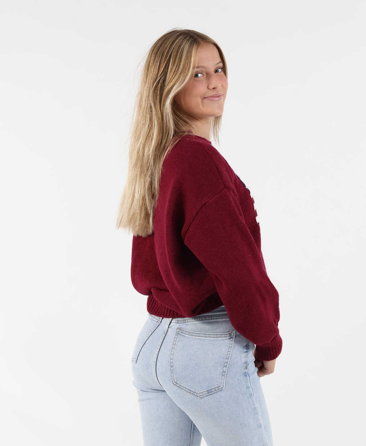 USA Lurex Sweat Bordeaux