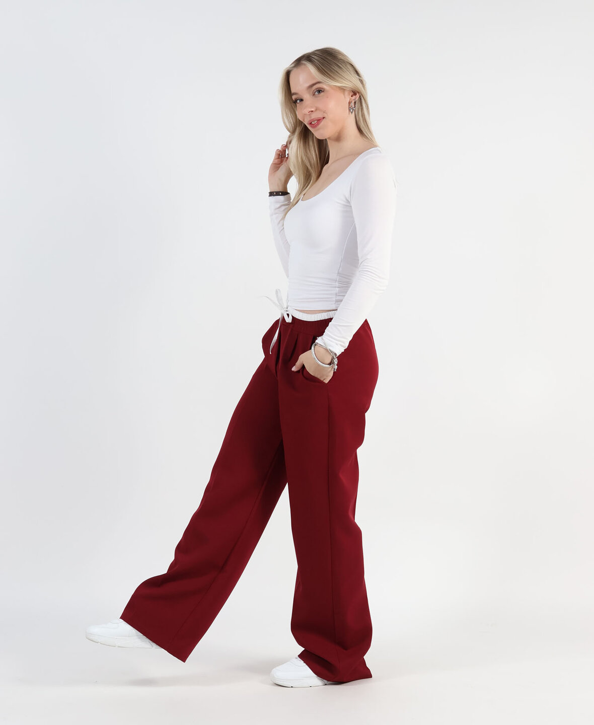 Wide Leg Boxer Pants Bordeaux (REGULAR)