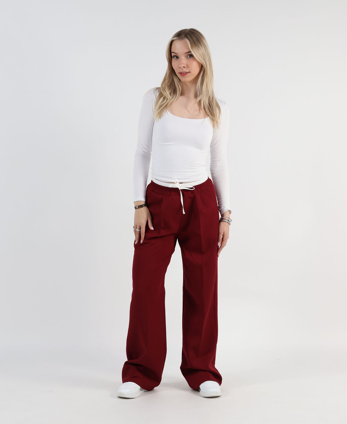 Wide Leg Boxer Pants Bordeaux (REGULAR)