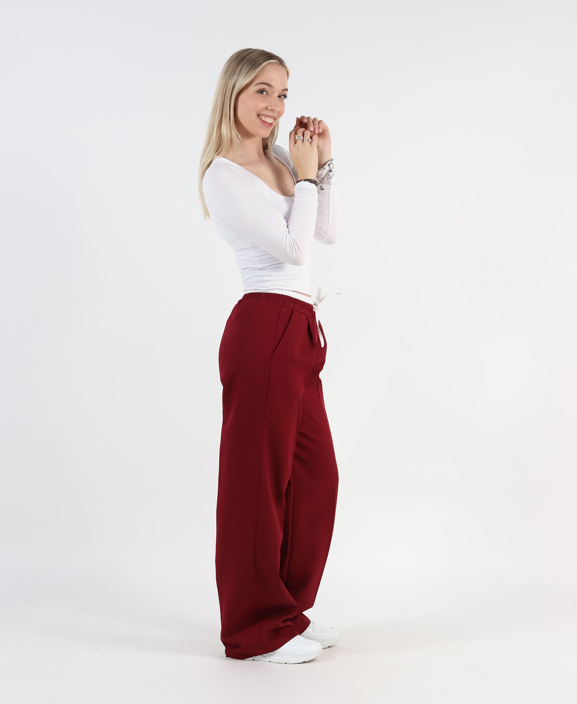 Wide Leg Boxer Pants Bordeaux (REGULAR)