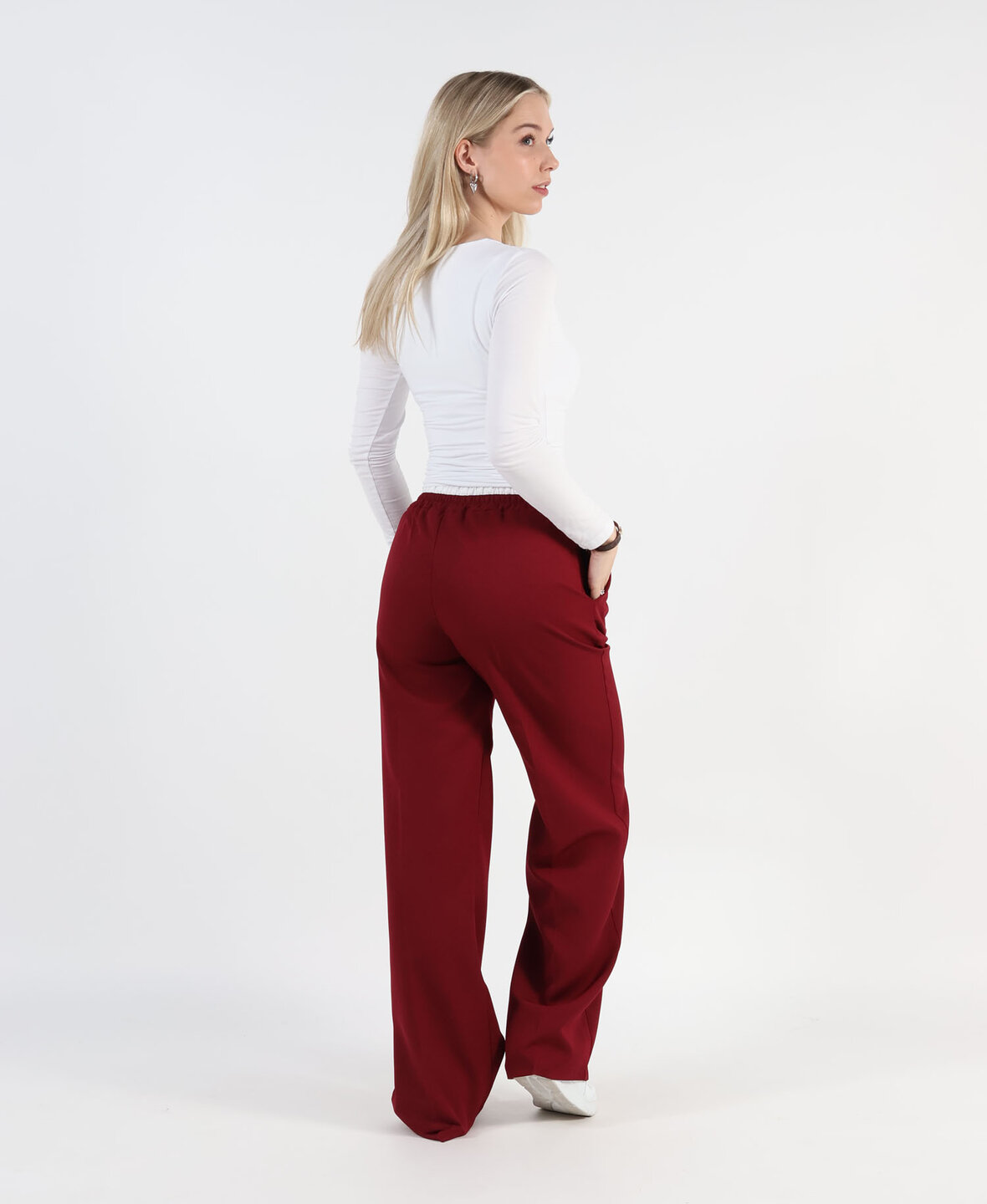 Wide Leg Boxer Pants Bordeaux (REGULAR)