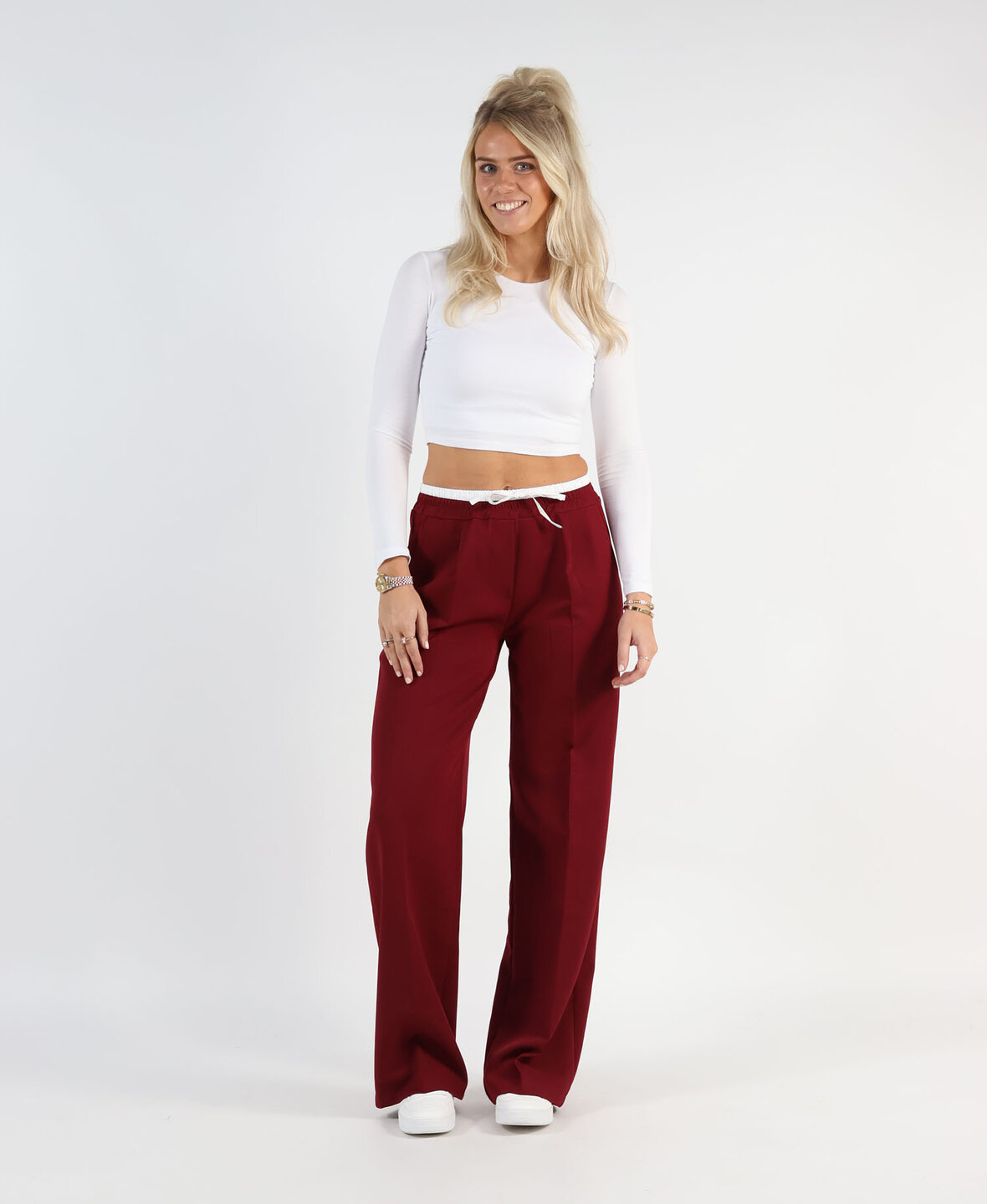 Wide Leg Boxer Pants Bordeaux (TALL)