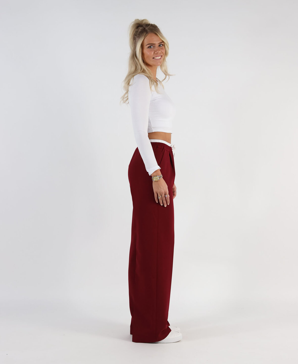 Wide Leg Boxer Pants Bordeaux (TALL)