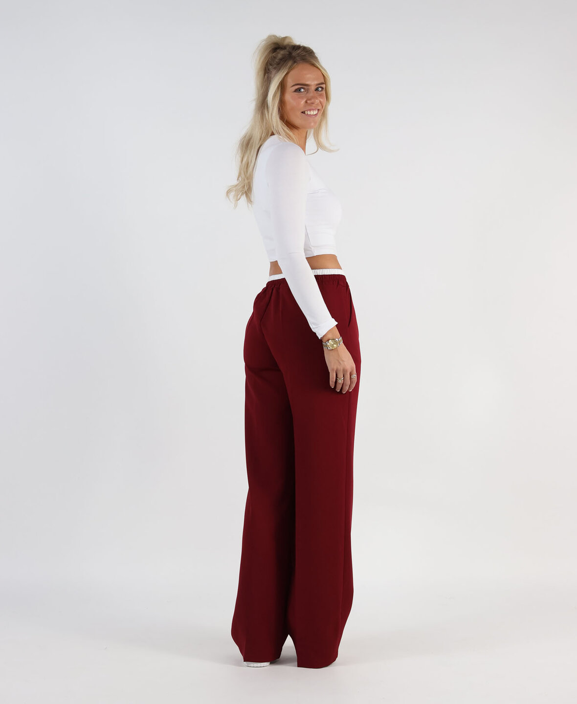 Wide Leg Boxer Pants Bordeaux (TALL)