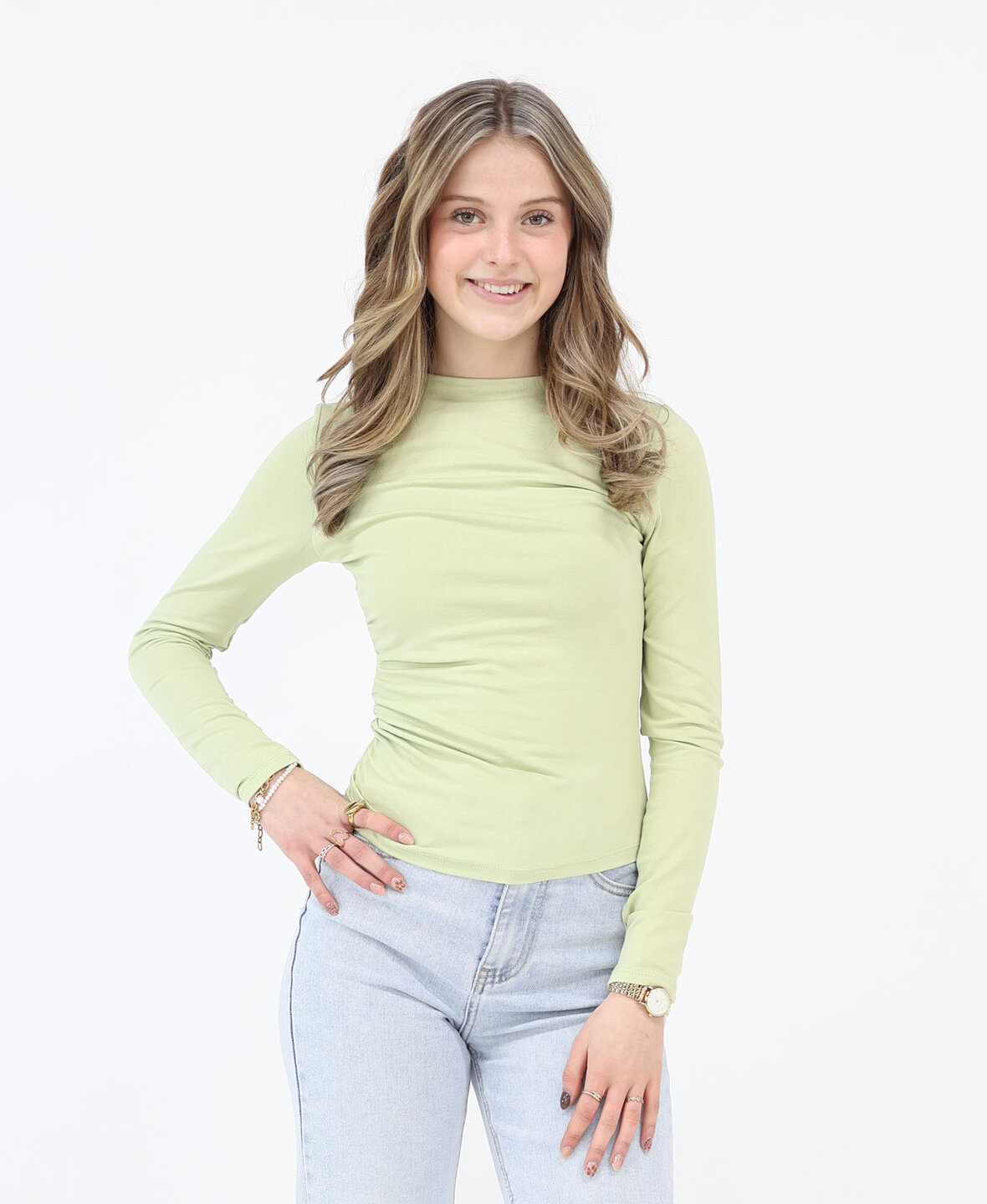 Leela Fringe Top Mint