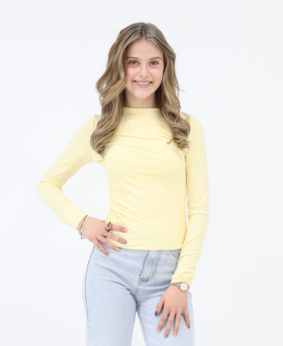 Leela Fringe Top Yellow