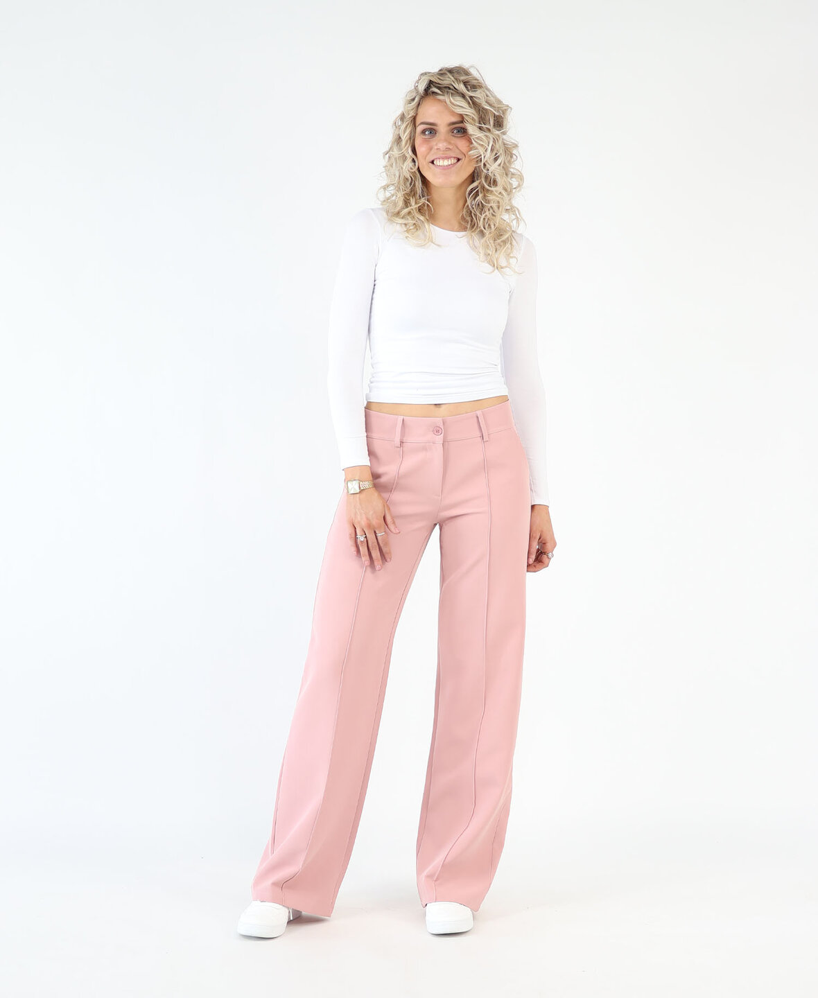 Low/Mid Waist Sanne Pants Blush (TALL)