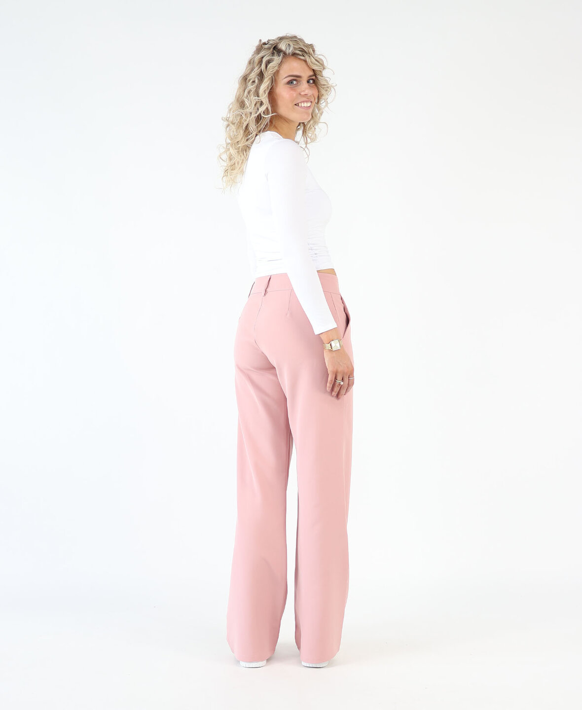 Low/Mid Waist Sanne Pants Blush (TALL)