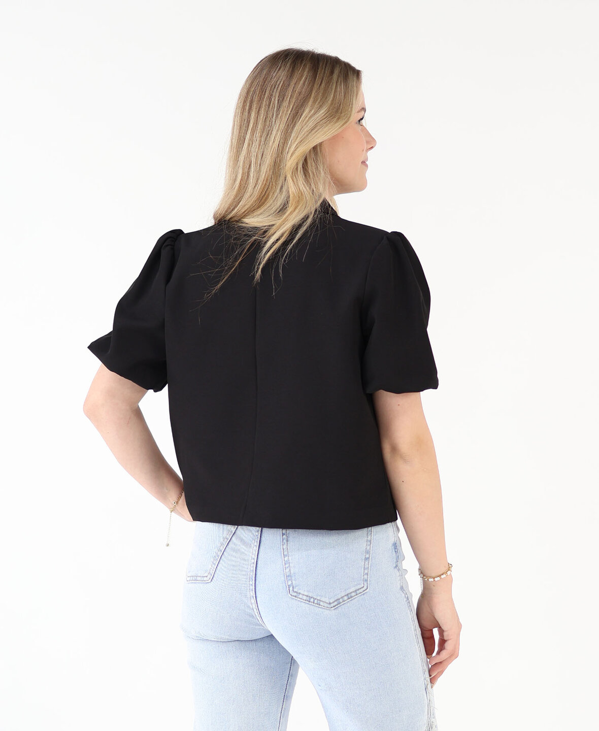 Sanne Puff Sleeve Blazer Black