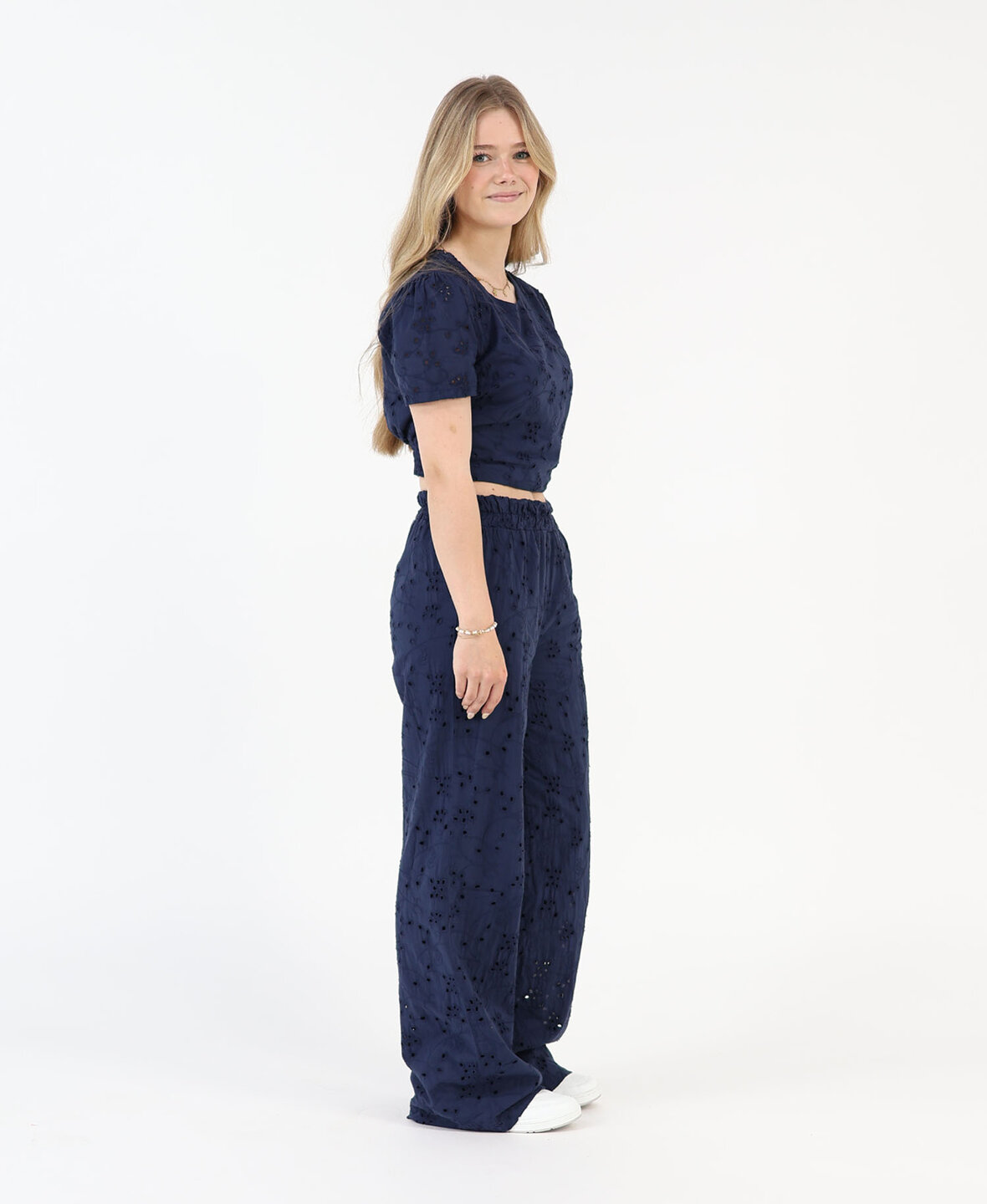 Broderie Pants Navy Blue (REGULAR)