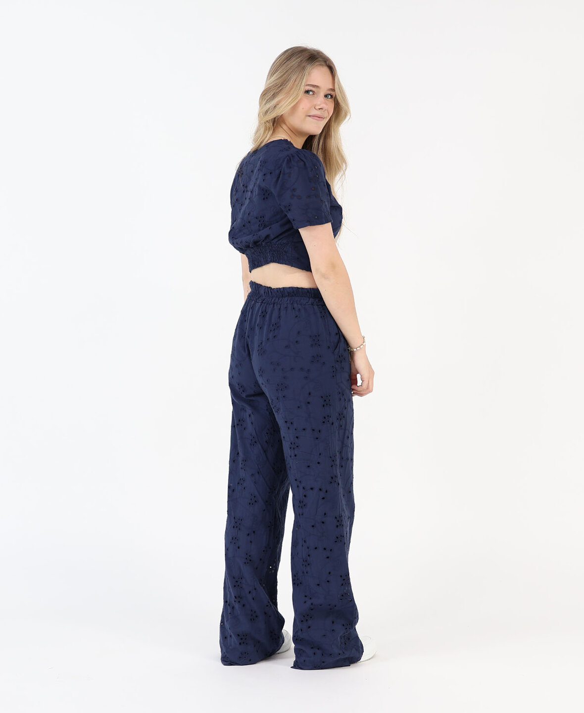 Broderie Pants Navy Blue (REGULAR)