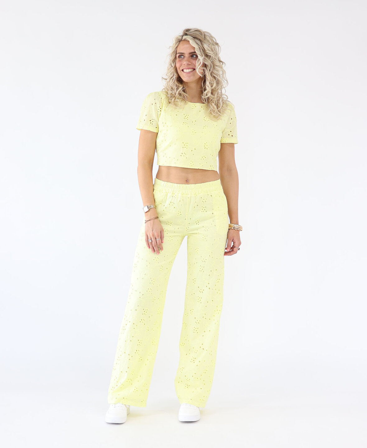 Broderie Pants Butter Yellow (TALL)