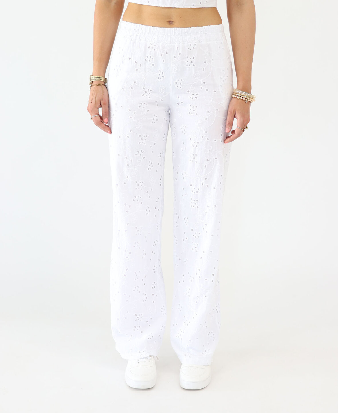 Broderie Pants White (TALL)