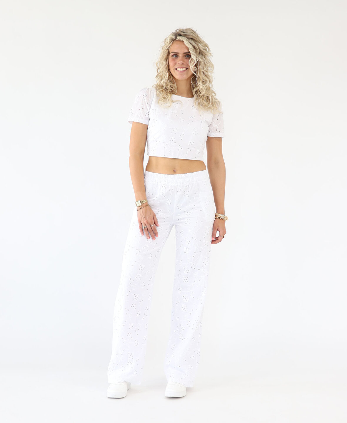 Broderie Pants White (TALL)