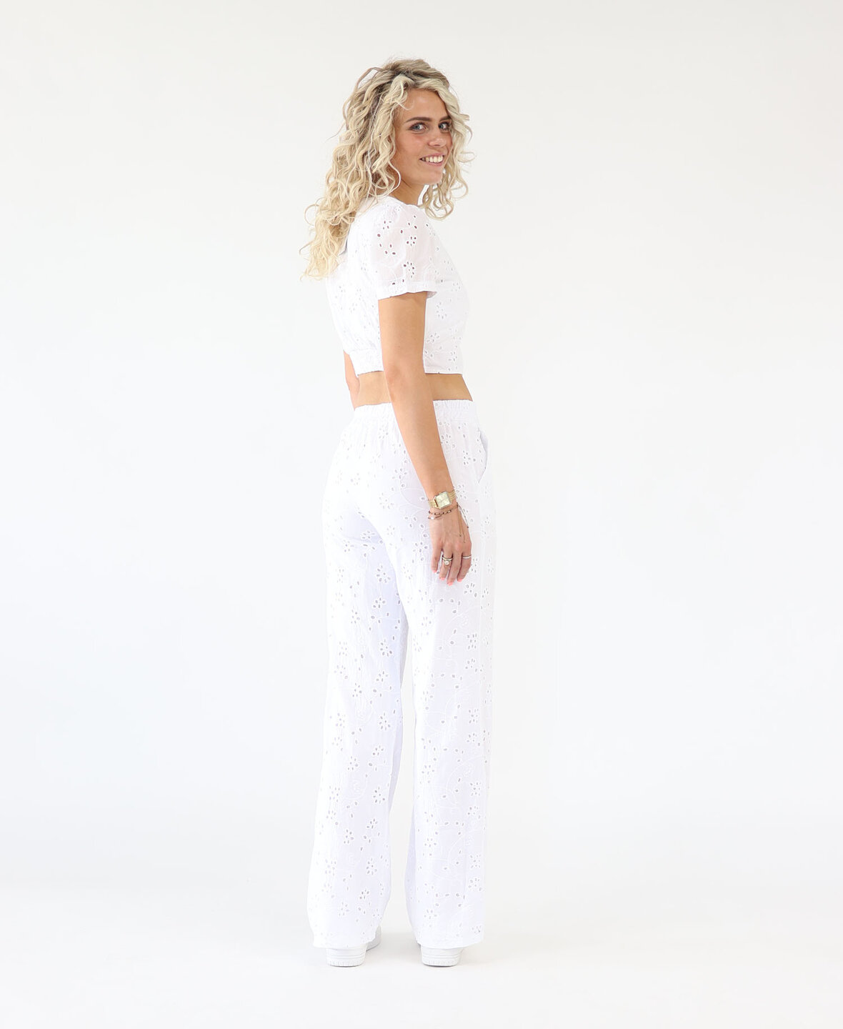 Broderie Pants White (TALL)