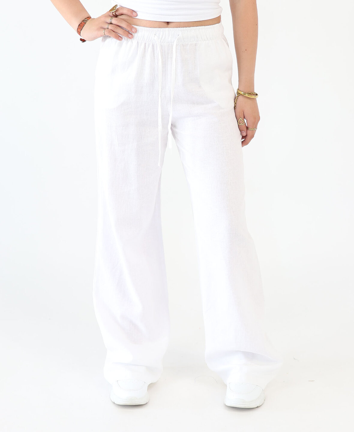 Linen Pants White (REGULAR)