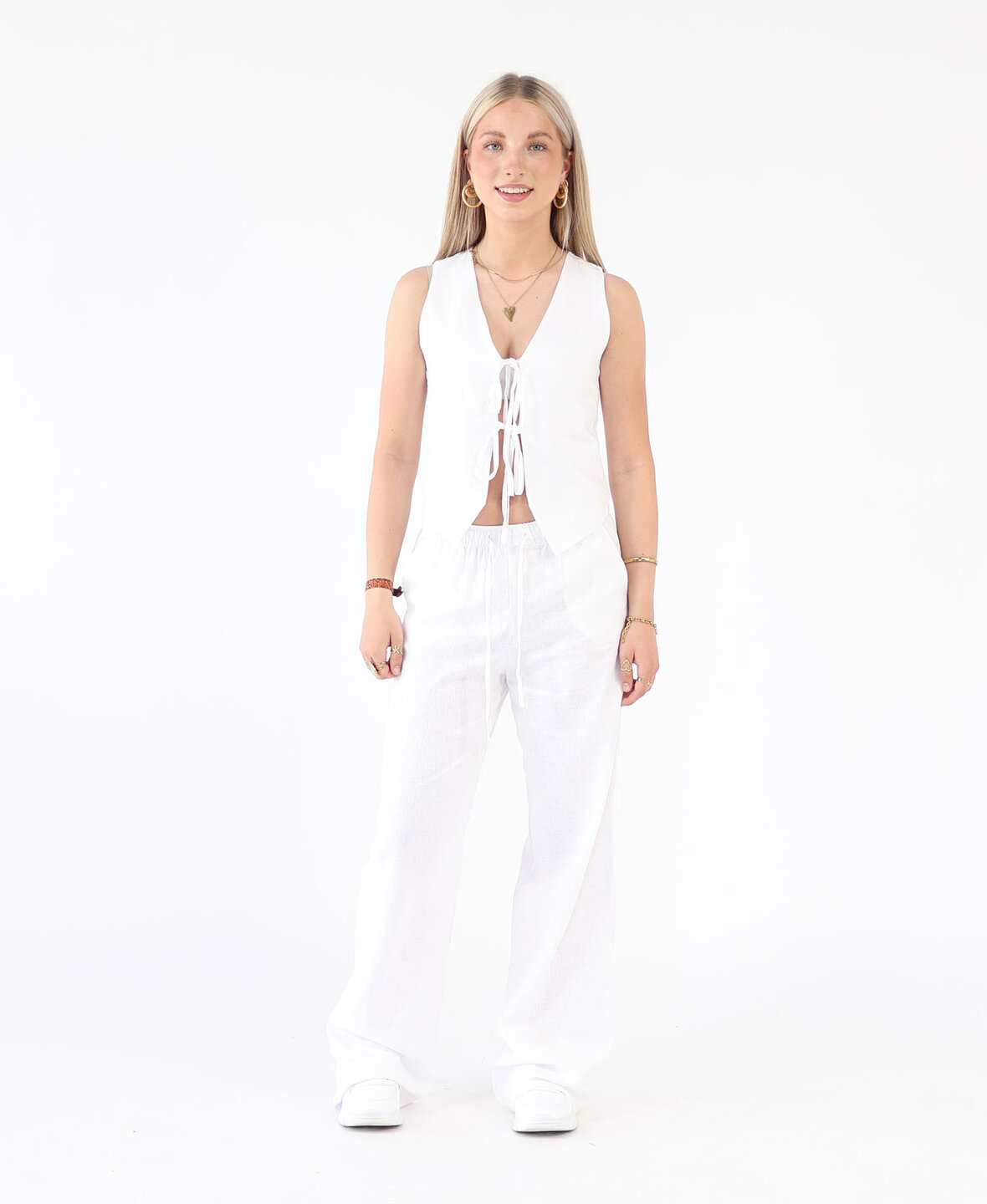 Linen Pants White (REGULAR)