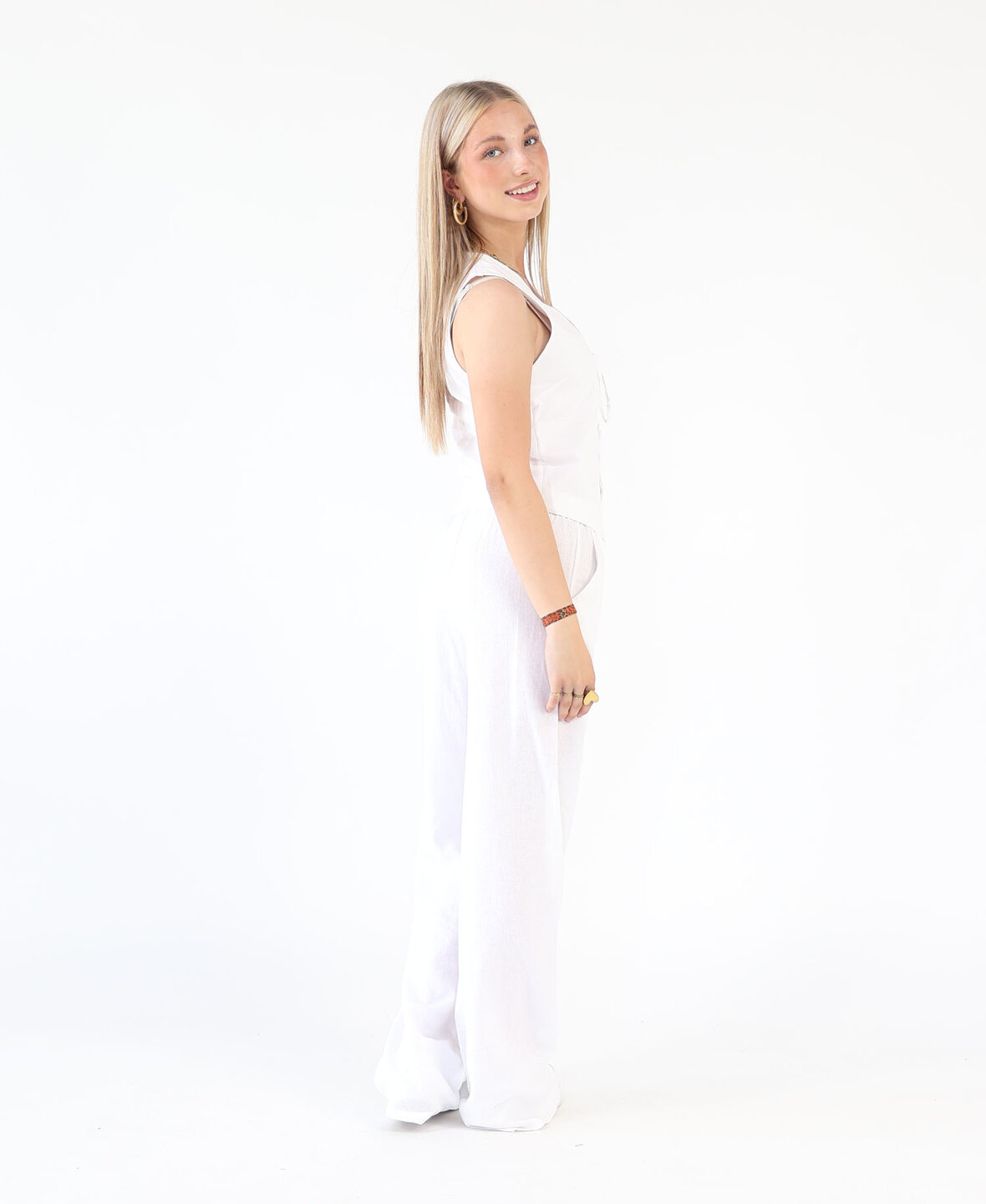 Linen Pants White (REGULAR)