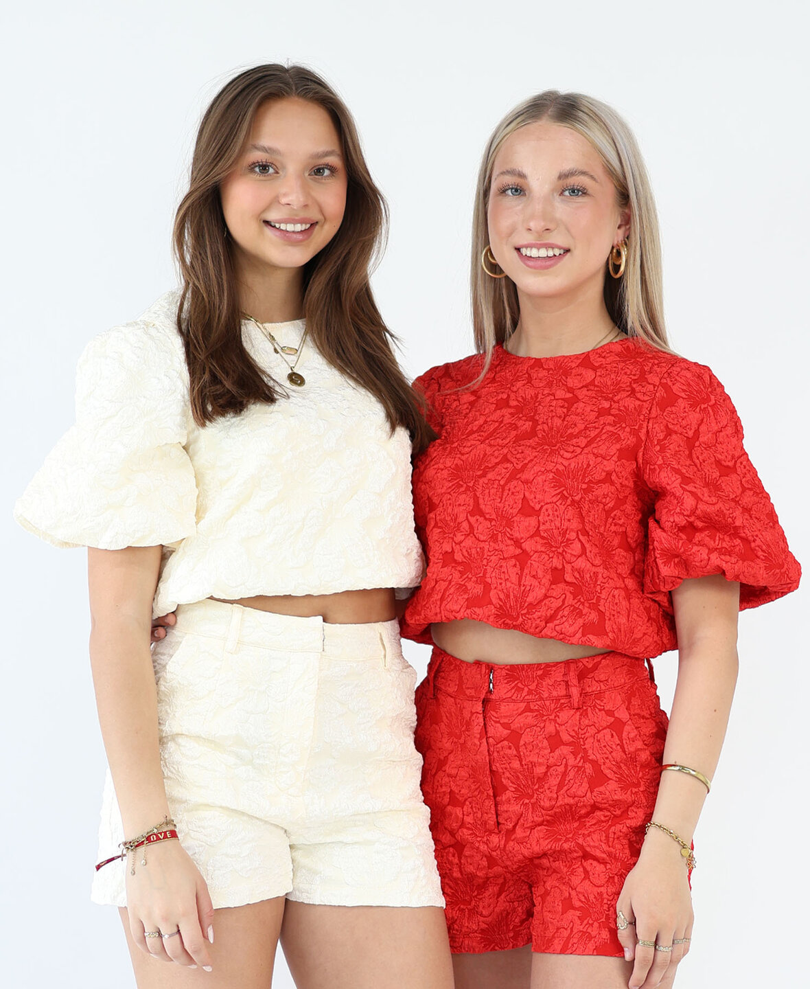 Jacquard Top Cr&egrave;me