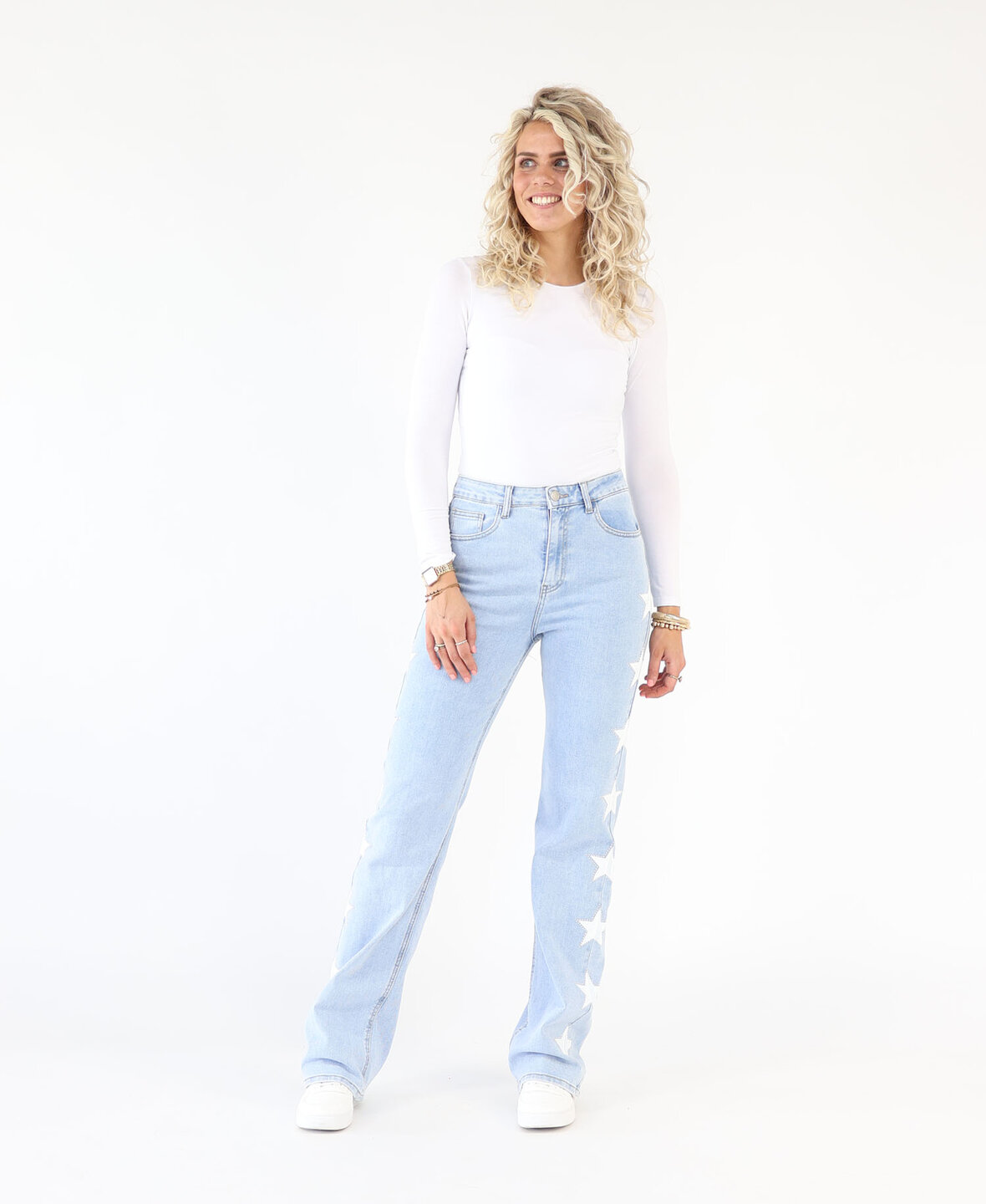 High Waist Glam Stars Wide Leg Jeans 3006-2 (TALL)