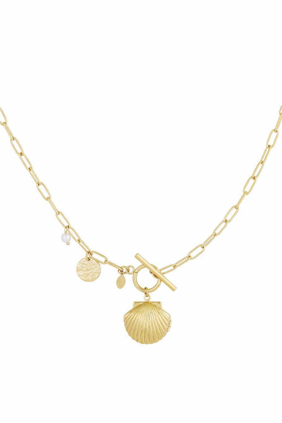 Chunky Shell Necklace Gold