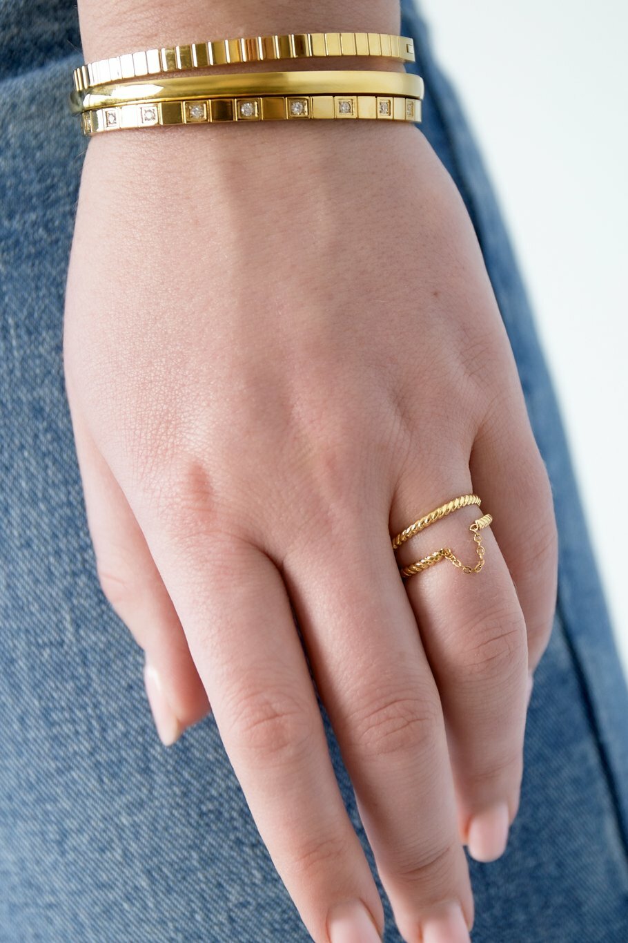 Twisted Tangle Ring Gold